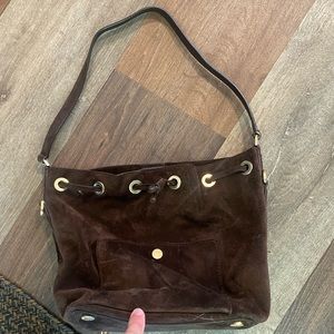 Michael Kors suede purse brown